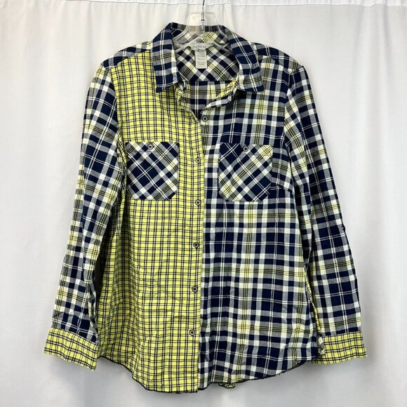 Multiples Womens Multicolor Cotton Plaid Long Sleeve Button-Up Shirt Size Small - Picture 1 of 8